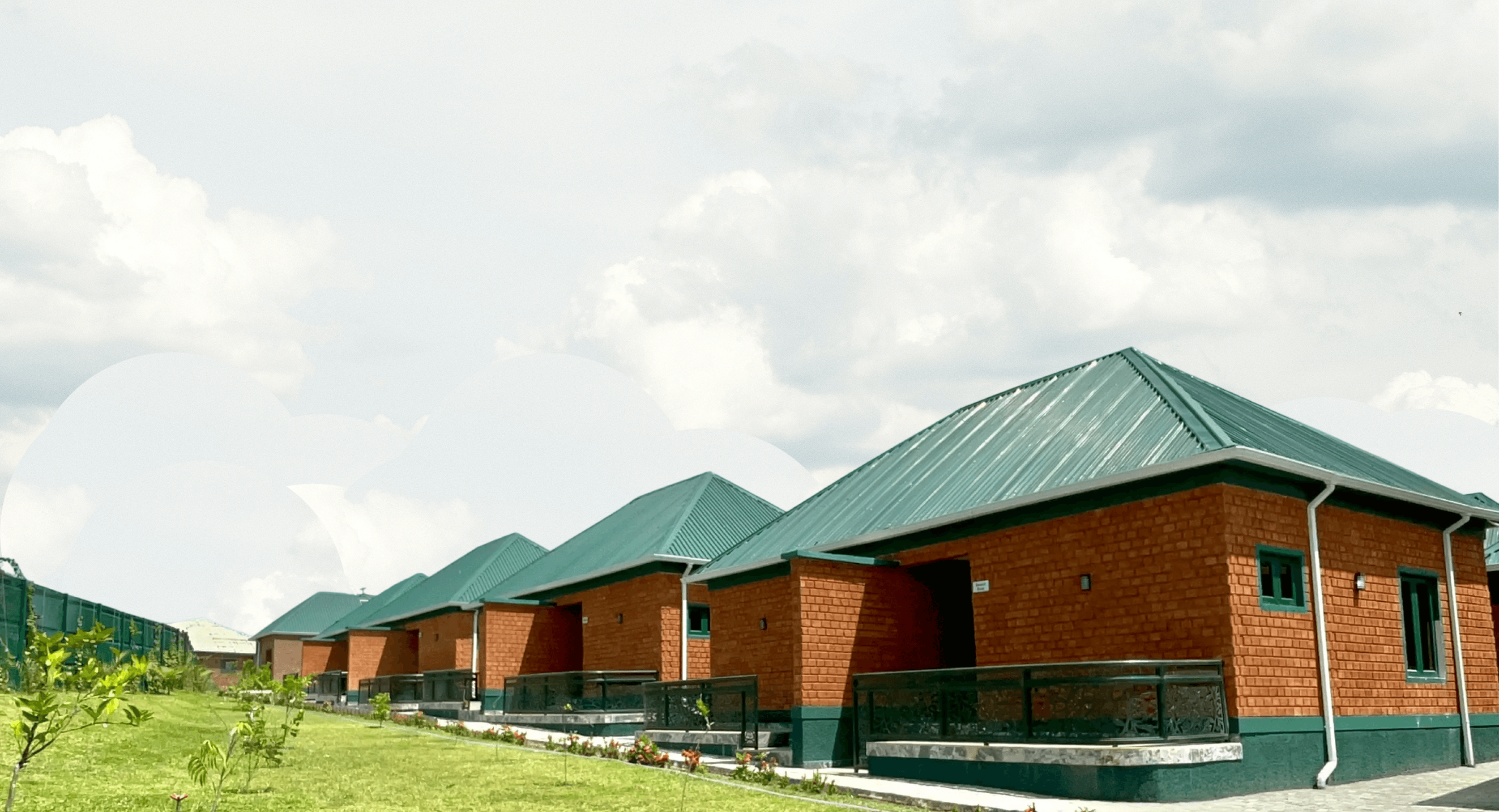 Farm Resort Landscape with barns